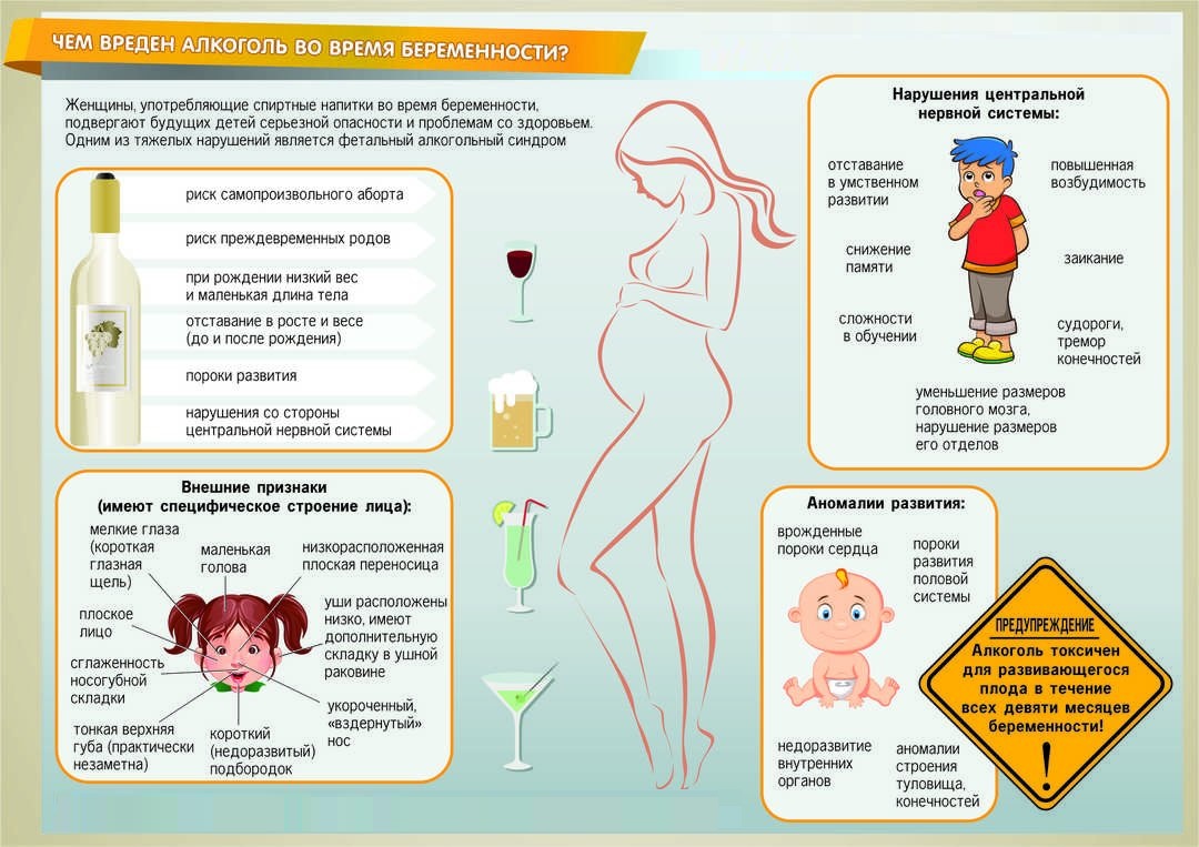 Влияние алкоголя во время беременности